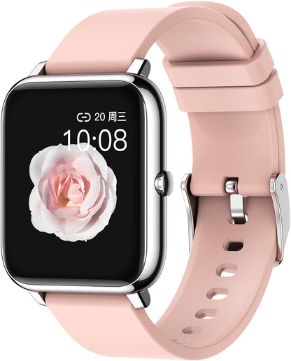 Smart Watches for Women 1.4 Touch Screen Smart Watch Fitness Tracker with Heart Rate Blood Pressure IP68 Waterproof Smartwatch for Android Ios Phones Activity Tracker with Step Counter Runing Watch